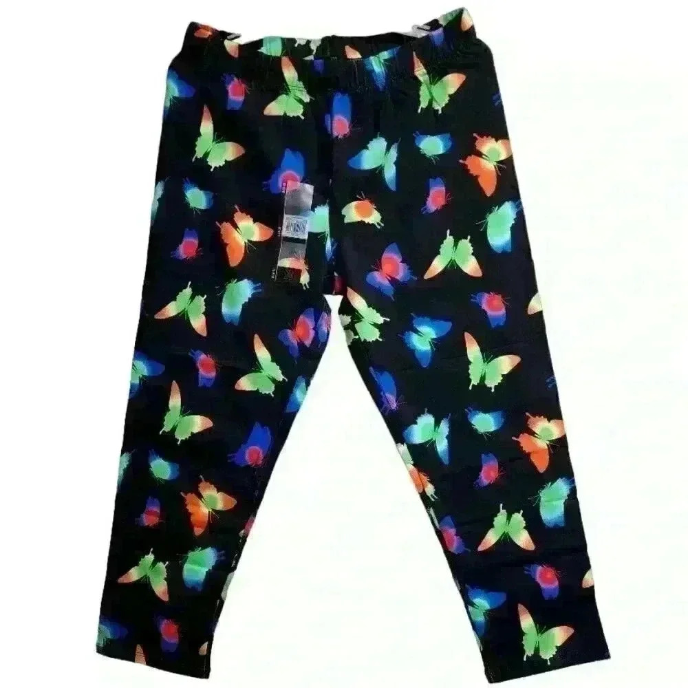 No Boundaries Womens Capri Legging Juniors Size S, M, XL, XXL, XXXL Butterfly